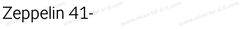 Zeppelin 41字体转换